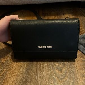Michael Kors Crossbody | Gold chain, removable wallet